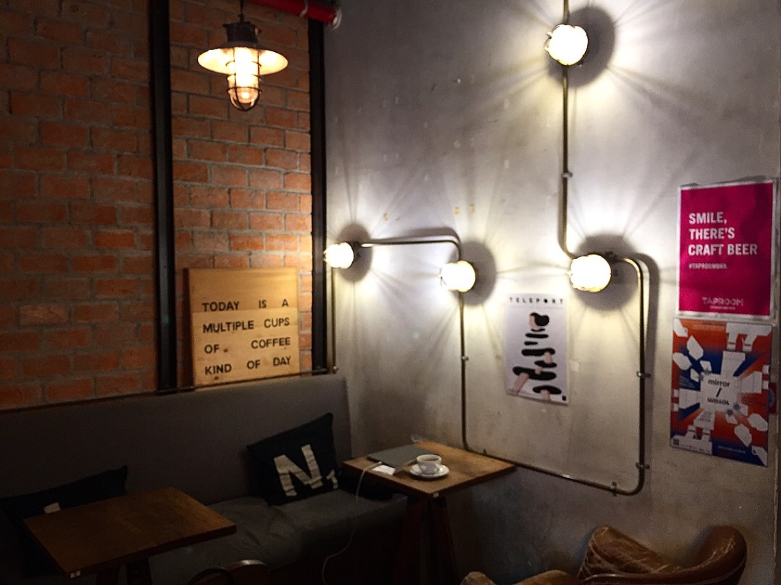 hipster and cosy bangkok cafe